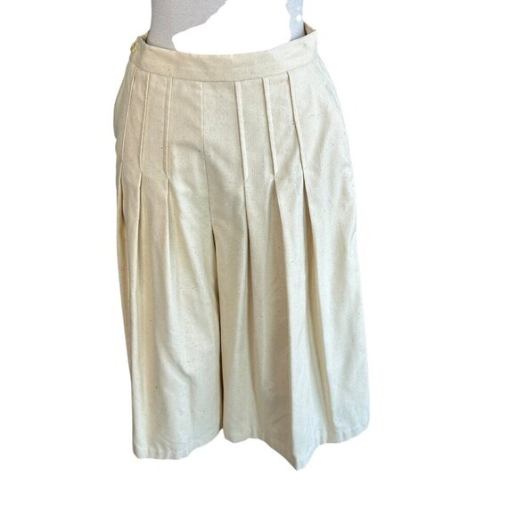 Vintage 70s Raw Silk Outfit Pleated Culottes, Shell and Jacket Handmade - Picture 12 of 12